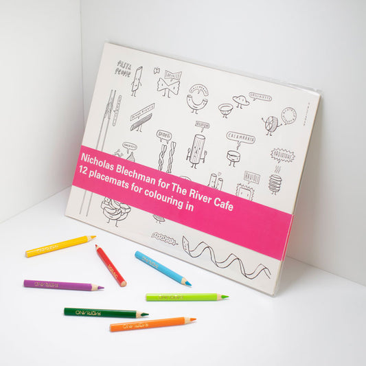 Nicholas Blechman x The River Cafe placemats for colouring in