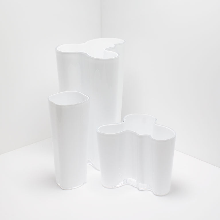 Iittala Aalto Vases in White